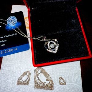 .3ct Moissanite Heart Pendant Necklace
